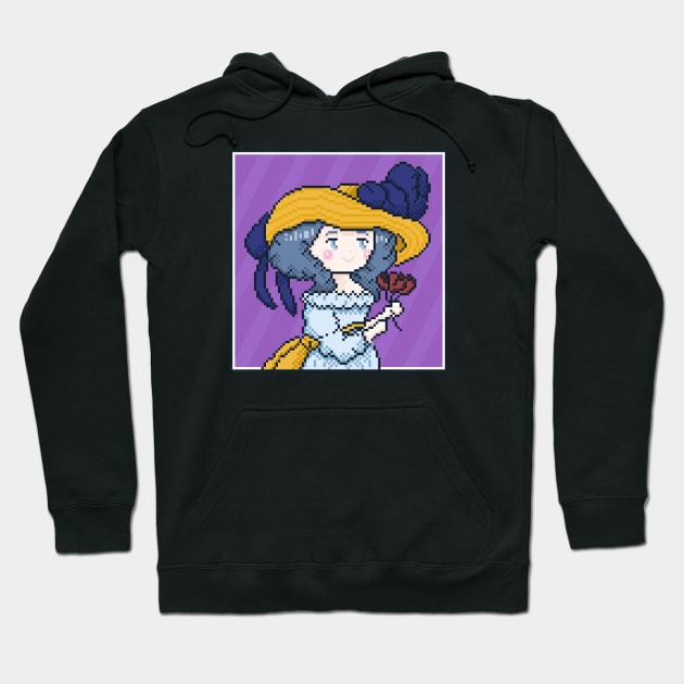 Cute Marie Antoinette Queen of France Pixel Art Hoodie by MariOyama